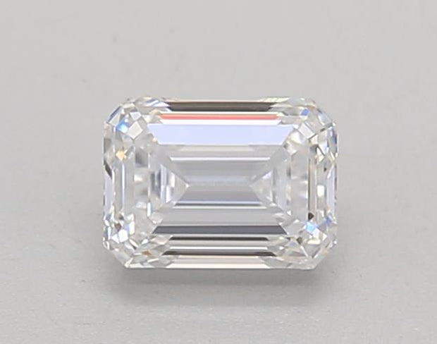 Experience Brilliance: Video showcasing an IGI Certified 0.50 CT Emerald Cut Lab Grown Diamond - D Color, VS1 Clarity, HPHT Type