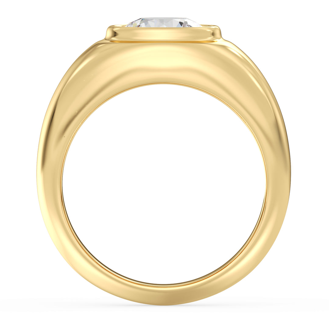 Round brilliant cut lab grown diamond men&