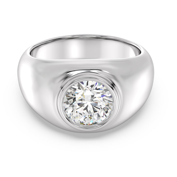 Round brilliant cut lab grown diamond men&