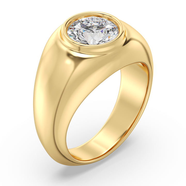 Round brilliant cut lab grown diamond men&