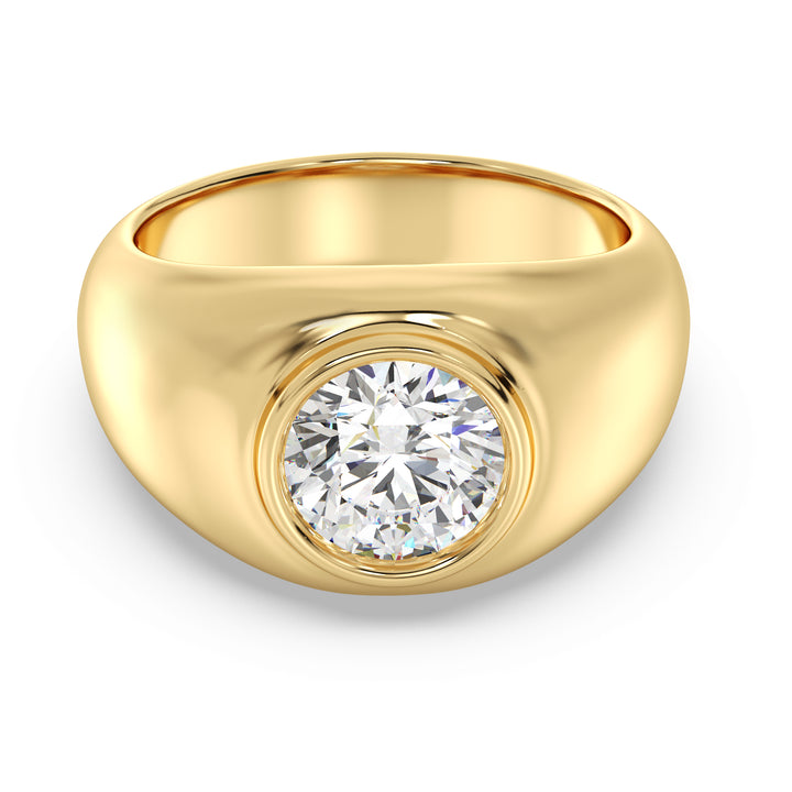 Bold round brilliant lab grown diamond men&