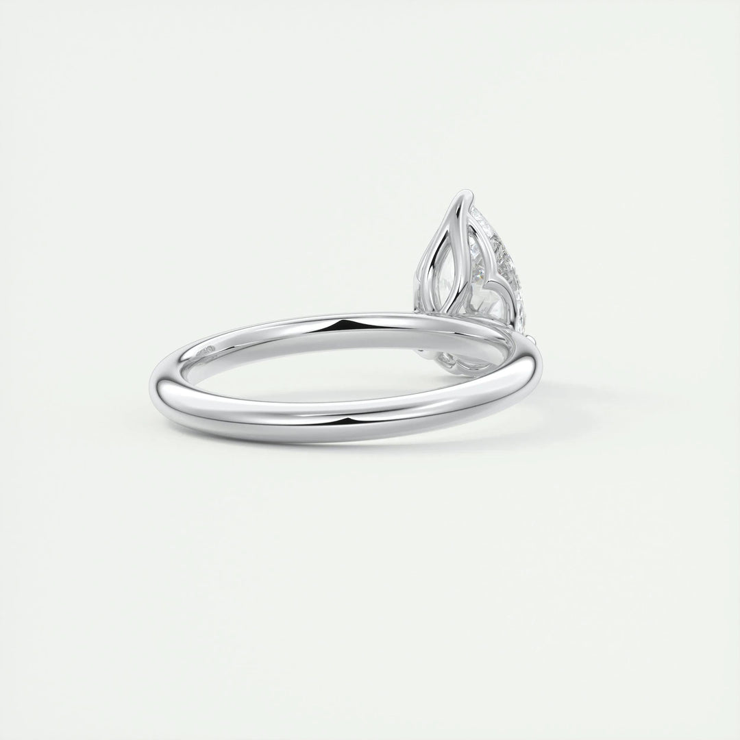 2ct Pear F- VS1 Diamond Solitaire Engagement Ring