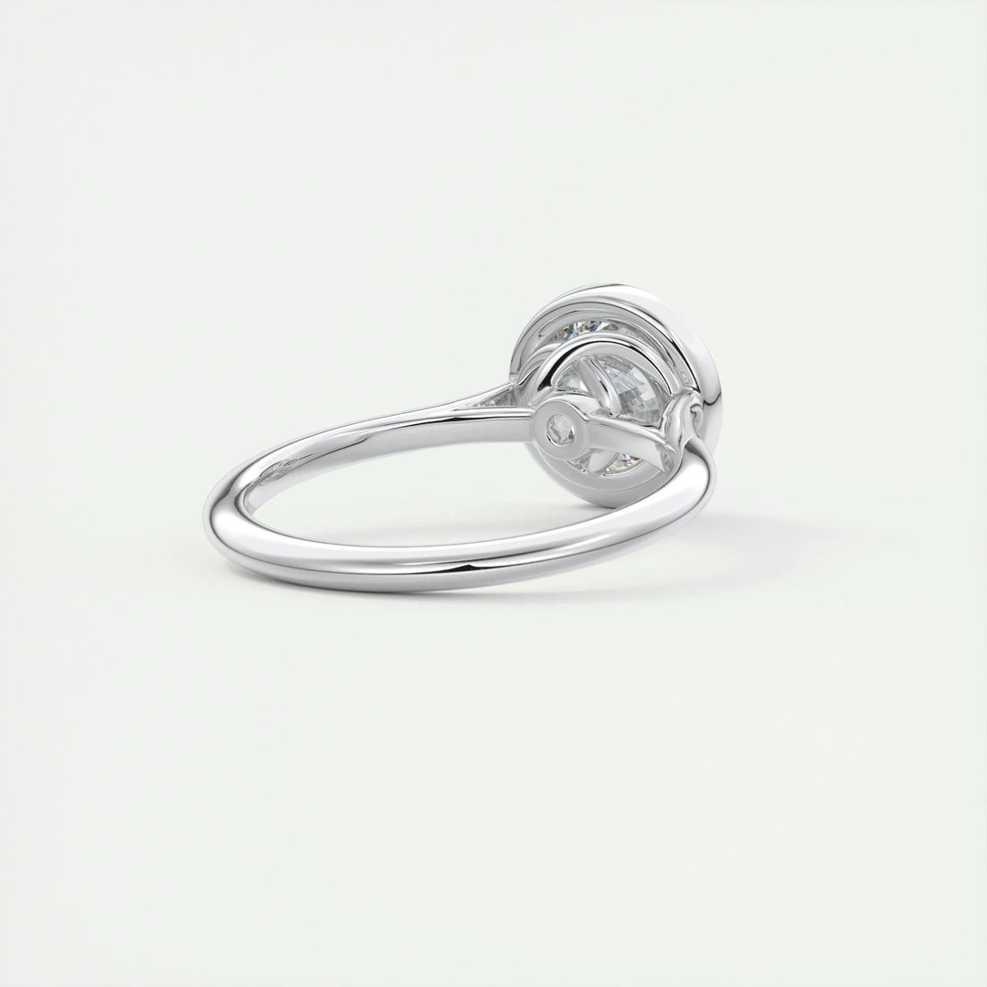 2ct Round F- VS1 Diamond Solitaire Bezel Engagement Ring