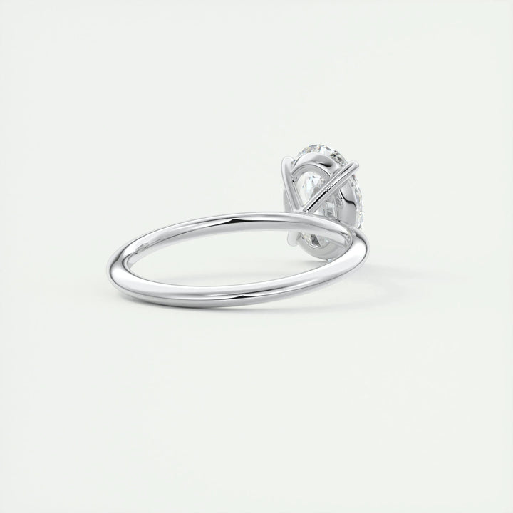 2ct Oval F- VS1 Diamond Solitaire Engagement Ring