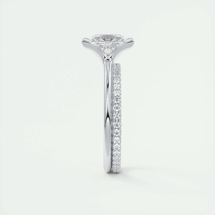 2ct Princess Cut Diamond Solitaire Engagement Ring With F- VS1 Clarity