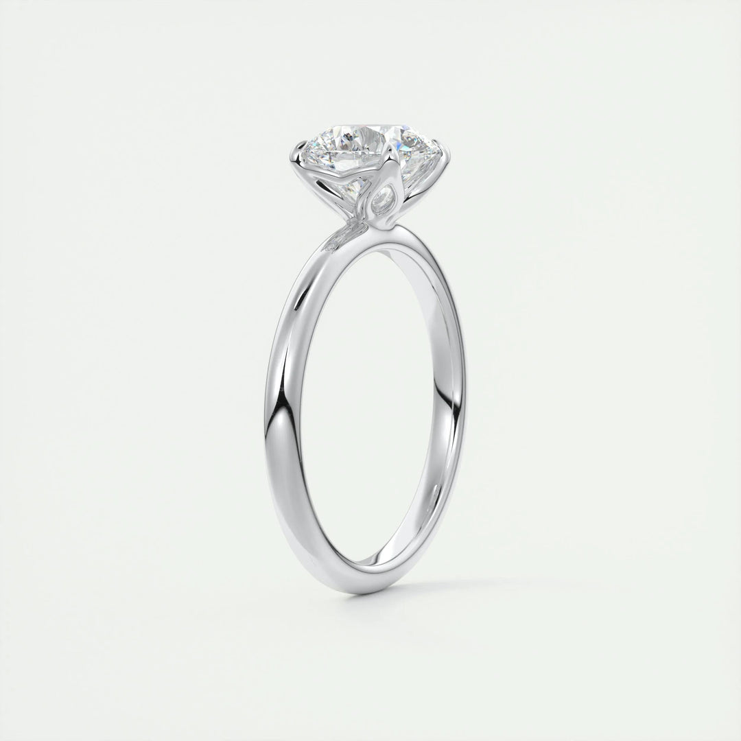 IGI Certified 1.5ct Round Lab Grown Diamond Solitaire Engagement Ring with F Color and VS1 Clarity