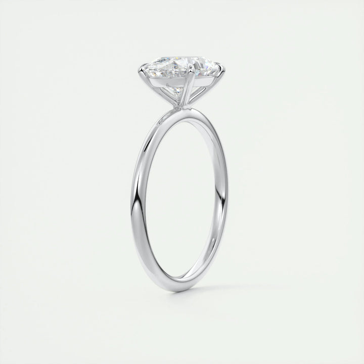 2ct Oval F- VS1 Diamond Solitaire Engagement Ring