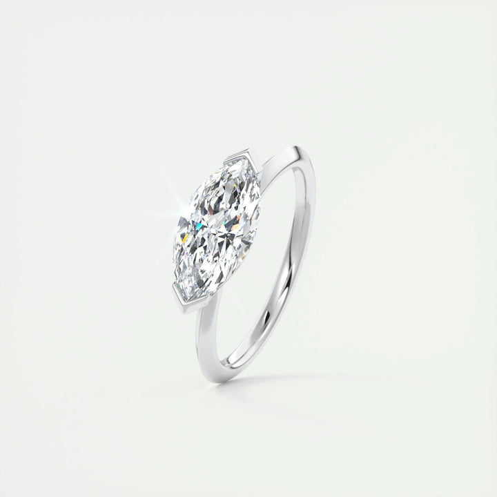 2ct Marquise F- VS1 Diamond Solitaire Setting Engagement Ring