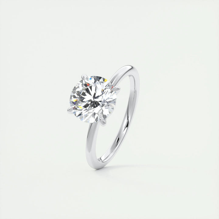 IGI Certified 2ct Round F-VS1 Lab Grown Diamond Solitaire Engagement Ring in 14K or 18K Solid Gold