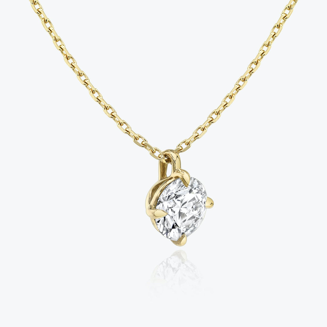 0.25 CT-1.0 CT Round Solitaire F/VS Lab Grown Diamond Necklace