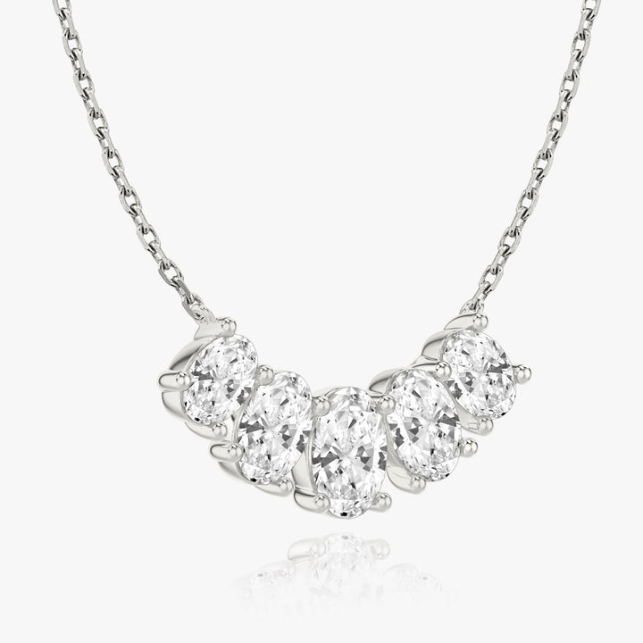 3.50 TCW Oval F/VS Lab Grown Diamond Necklace