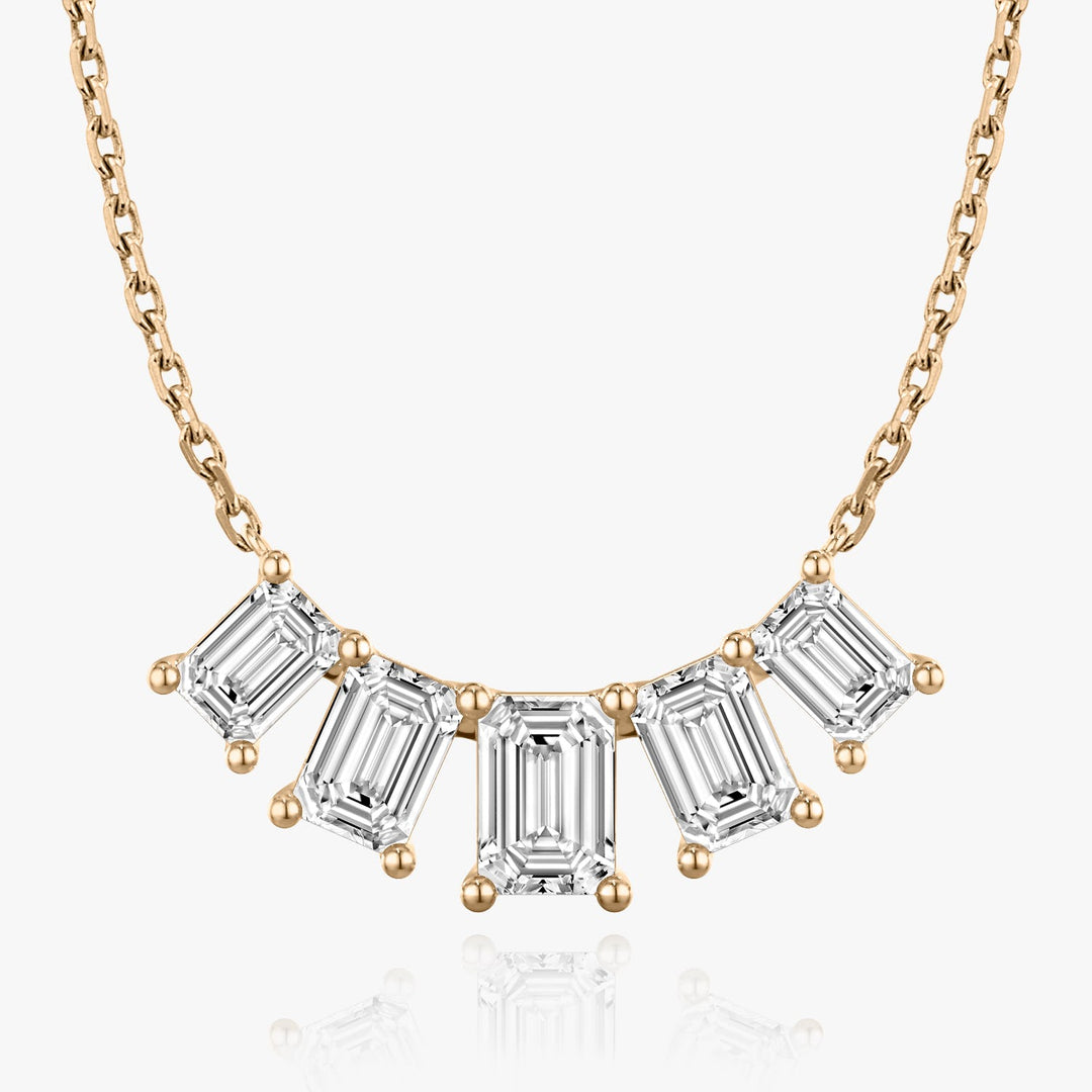 3.50 CT Emerald F/VS Lab Grown Diamond Necklace