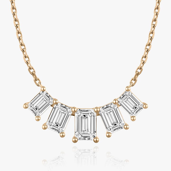 3.50 CT Emerald F/VS Lab Grown Diamond Necklace
