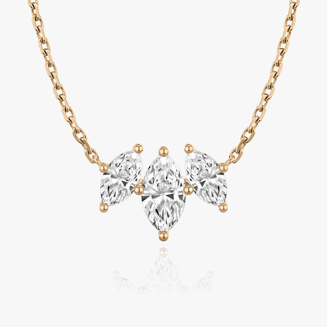 1.0 TCW Marquise F/VS Lab Grown Diamond Necklace