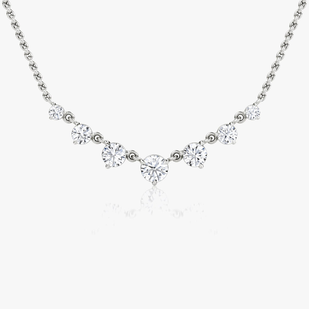 Lab-Grown Diamond Necklace - Round Brilliant Cut - 0.85 CT