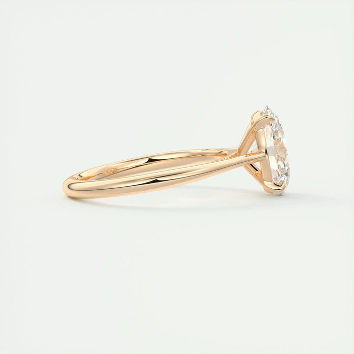 2ct Oval F- VS1 Diamond Solitaire Engagement Ring