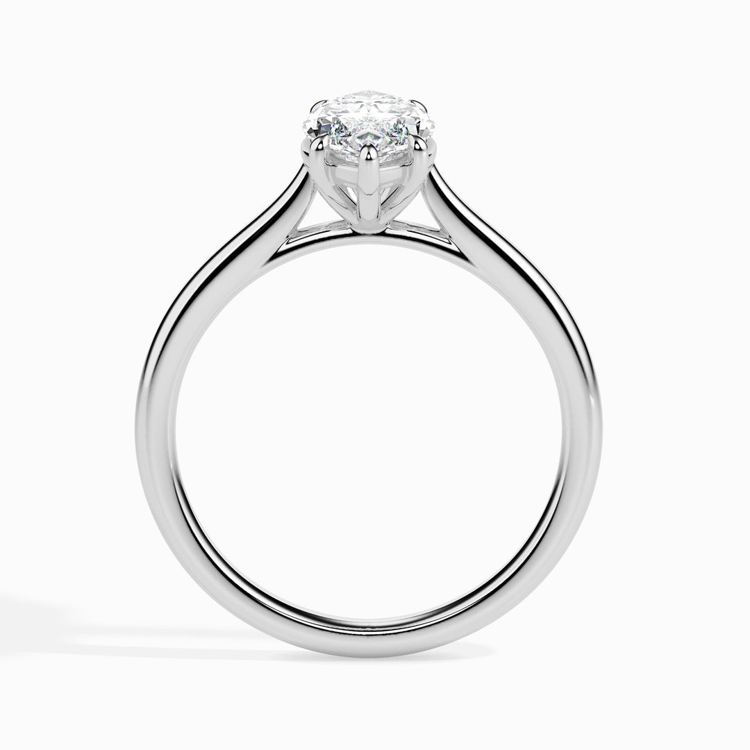 IGI certified 1ct marquise-shaped lab-grown diamond solitaire engagement ring with F-VS clarity, available in 14K or 18K solid gold