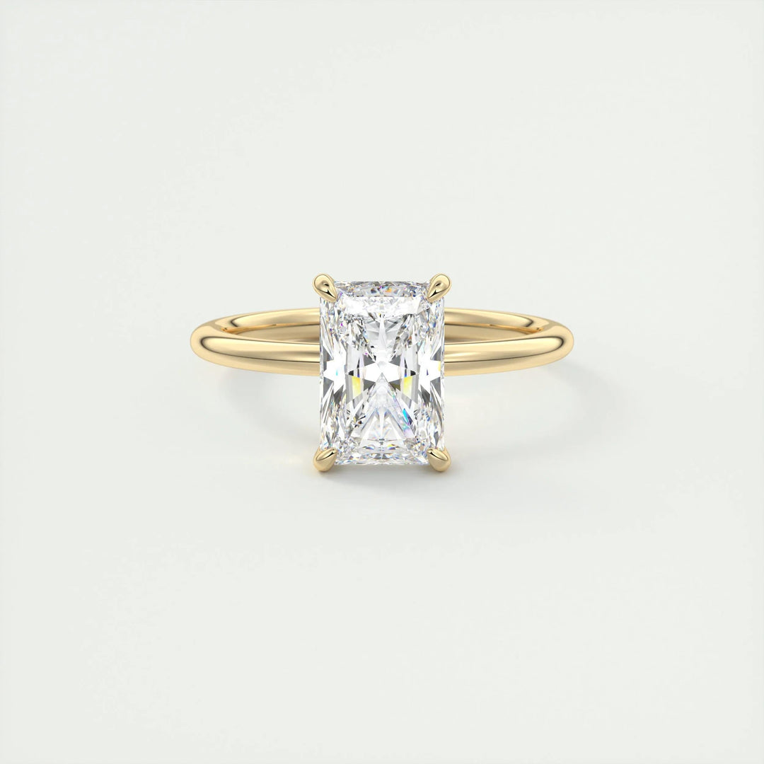 IGI Certified 2-Carat Radiant Cut F-VS1 Lab-Grown Diamond Solitaire Engagement Ring in 14K or 18K Solid Gold