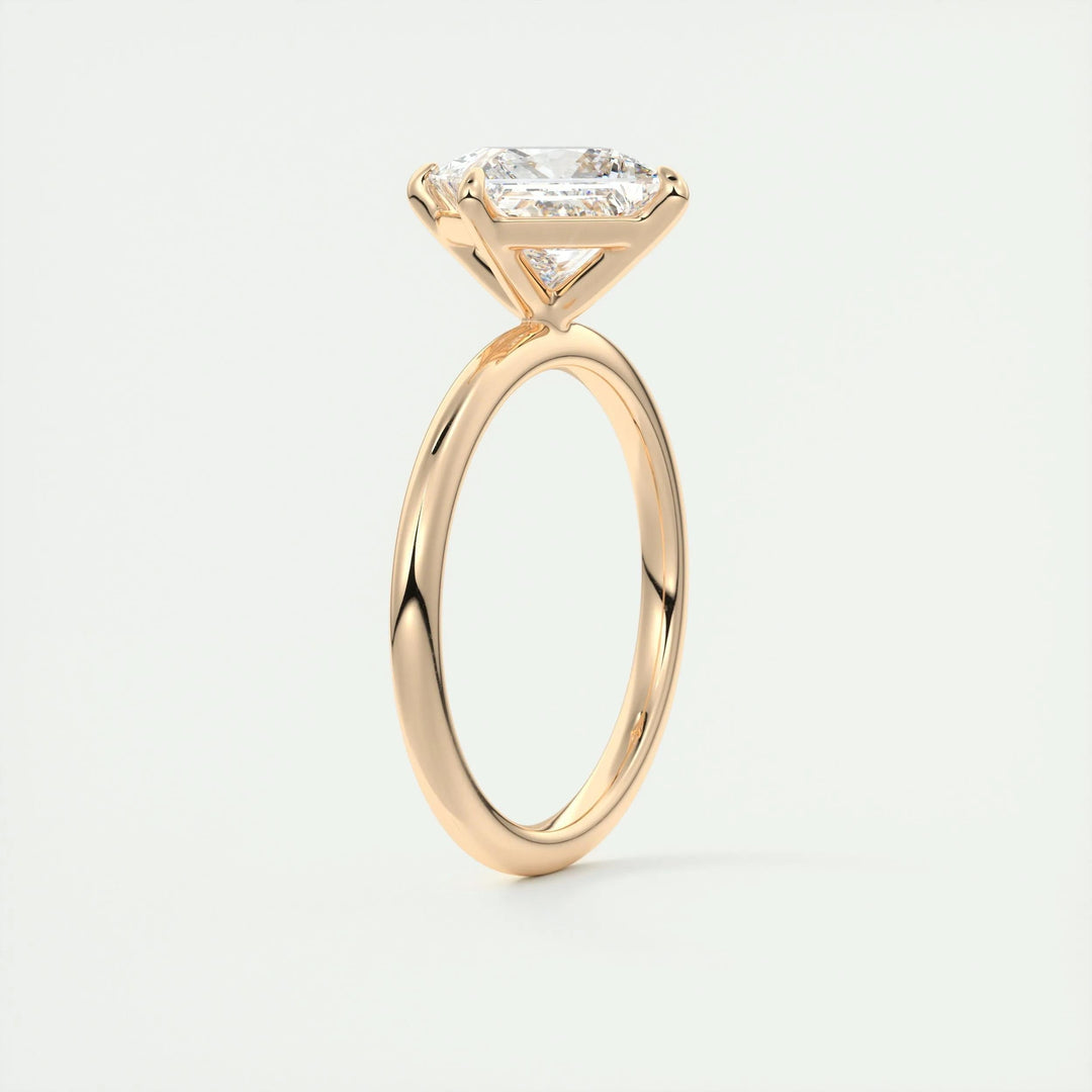 IGI Certified 2 Carat Princess Cut F-VS1 Lab-Grown Diamond Solitaire Engagement Ring in 14K and 18K Solid Gold