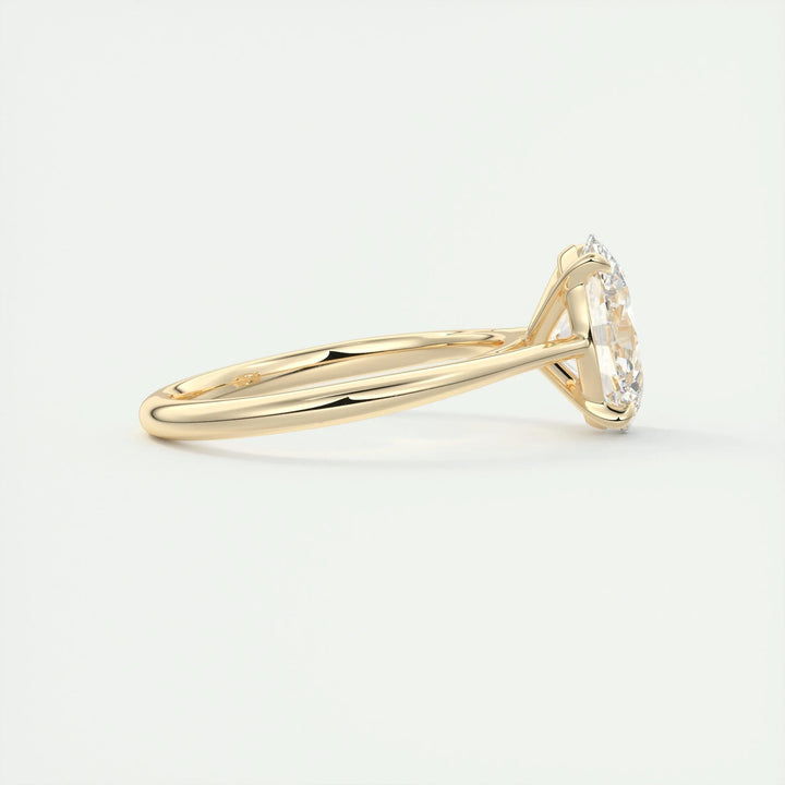 2ct Oval F- VS1 Diamond Solitaire Engagement Ring