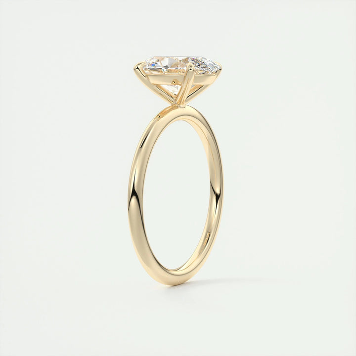 Exquisite 2ct Oval F-VS1 Lab-Grown Diamond Solitaire Engagement Ring in 14K or 18K Solid Gold, Certified by IGI