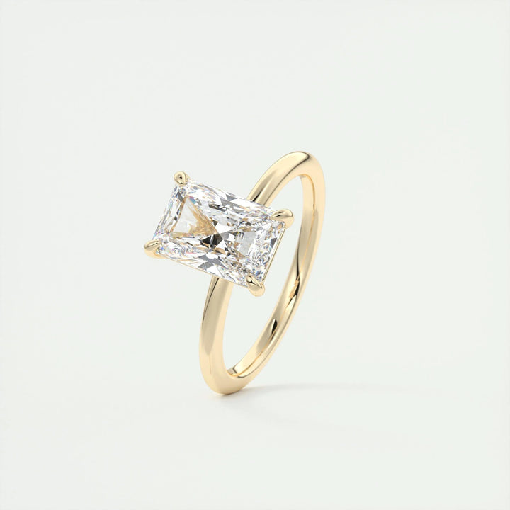 2ct Radiant F- VS1 Diamond Solitaire Engagement Ring