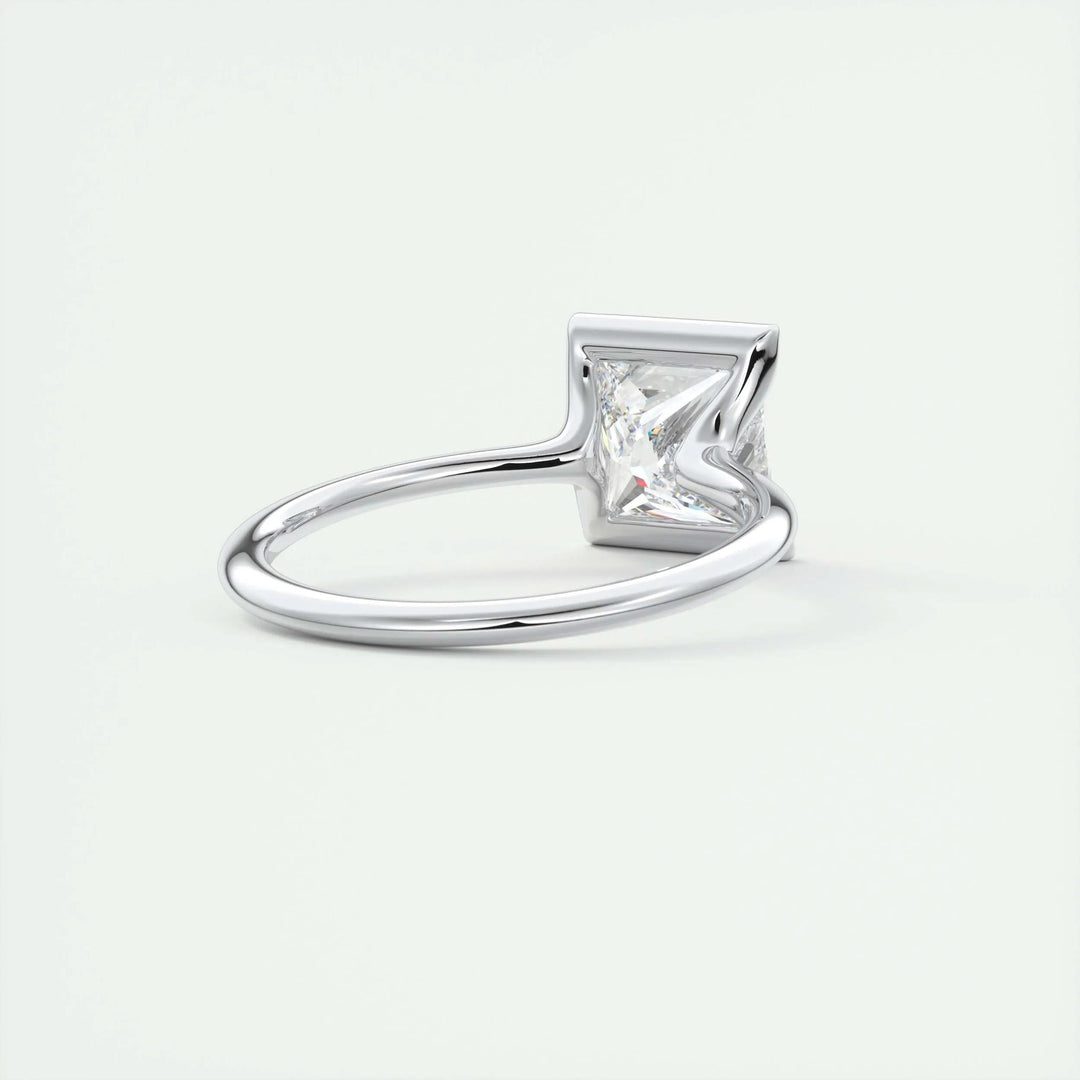 2ct Princess Cut Diamond Solitaire Engagement Ring With F- VS1 Clarity