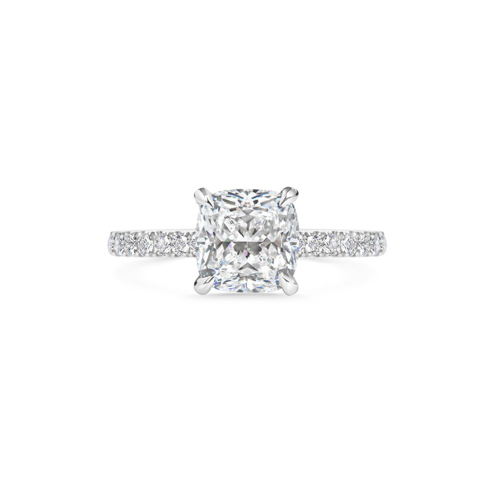 Exquisite 2ct Cushion-Cut Lab-Grown Diamond Ring in Solid Gold - IGI Certified, F Color, VS1 Clarity
