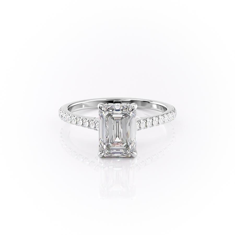 Shimmering Pave Set Solitaire - Beauty Shot