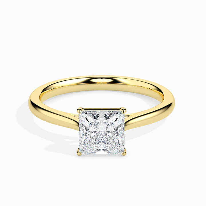 IGI Certified 1ct F-VS Princess Cut Lab-Grown Diamond Solitaire Engagement Ring in 14K or 18K Solid Gold