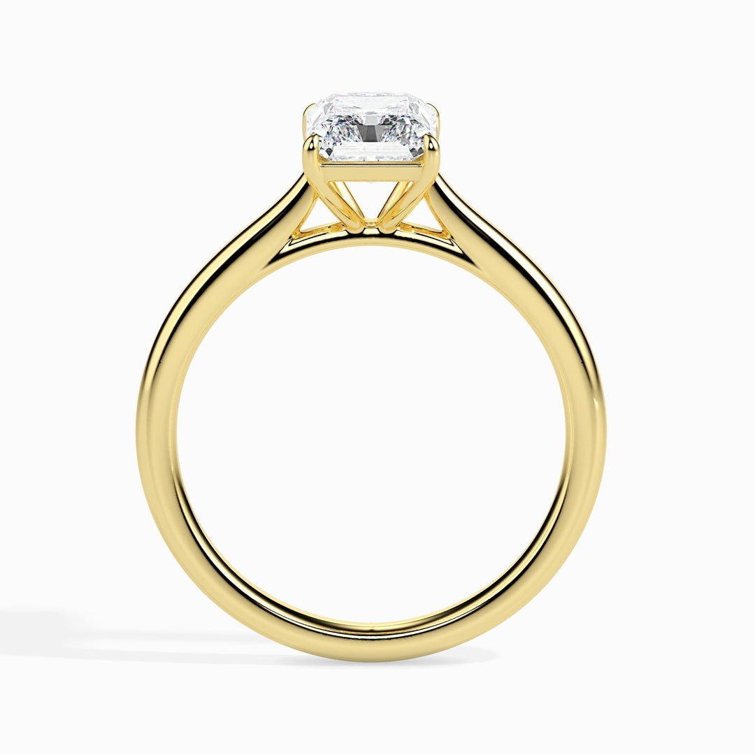 IGI Certified 1ct Radiant Cut Lab Grown Diamond Solitaire Engagement Ring in 14K or 18K Solid Gold, F Color, VS Clarity