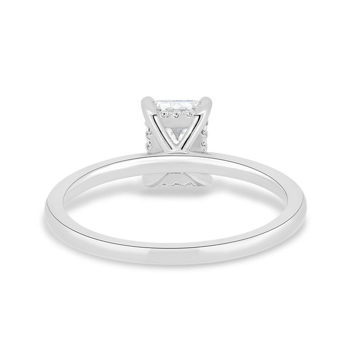 IGI Certified 1.80 CT Emerald Cut Lab Grown Diamond Engagement Ring with Hidden Halo, E/VS2 in 14K and 18K solid gold