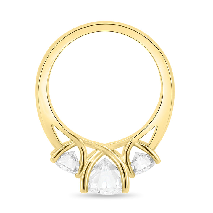 1.68 CT Oval Cut Three Stone F/VS2 Lab Grown Diamond Engagement Ring