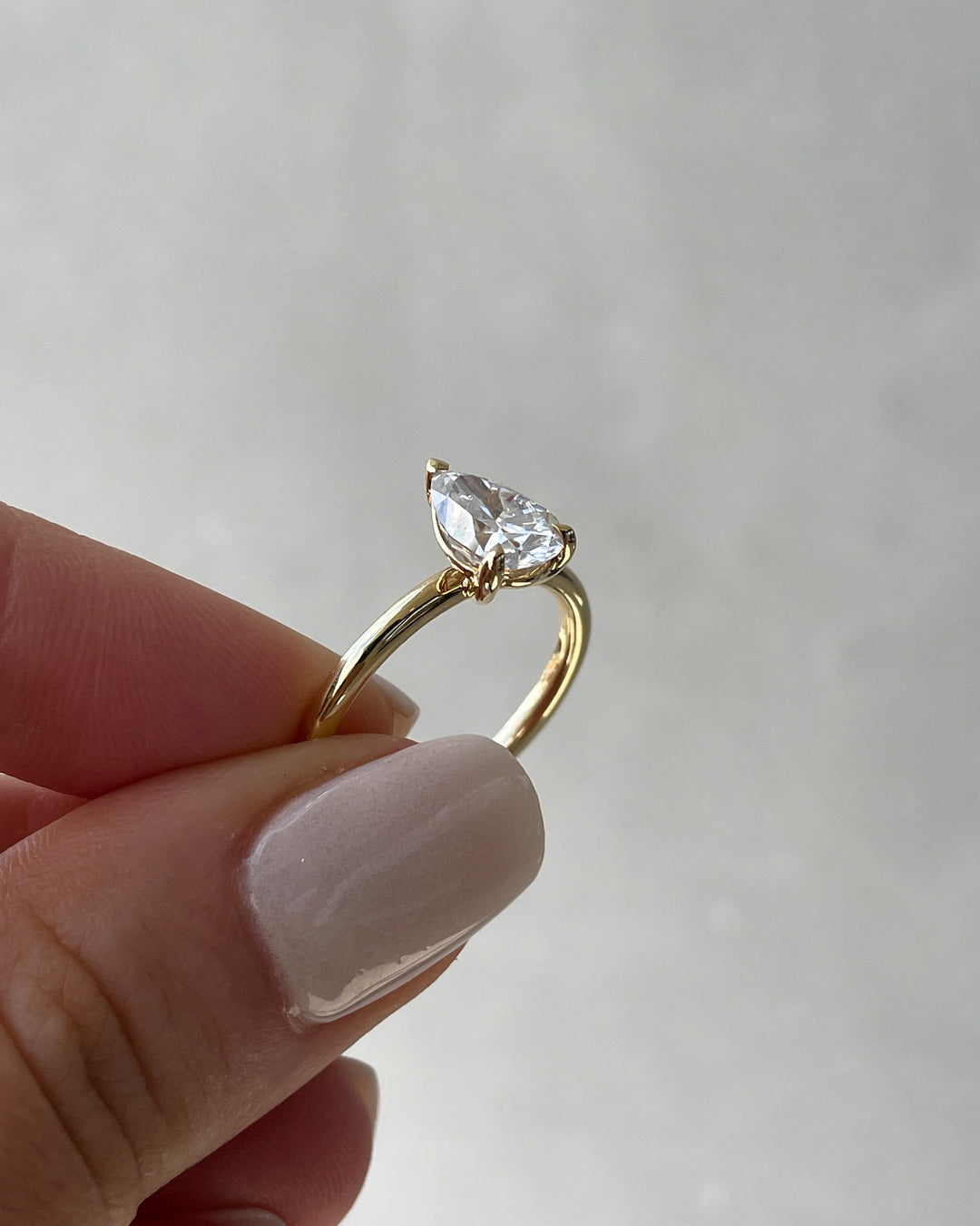1.80 CT Pear Solitaire Style E/VS1 Lab Grown Diamond Engagement Ring