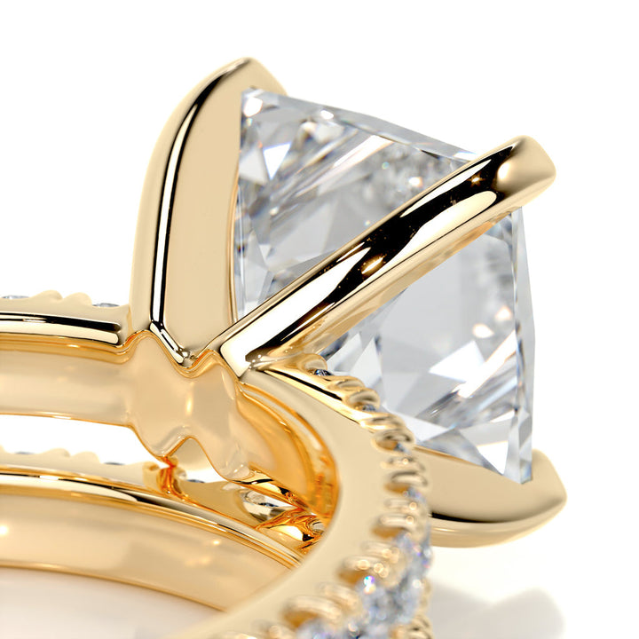 2.0 CT Princess Solitaire & Pave Setting F-VS Loose Diamond Bridal Set