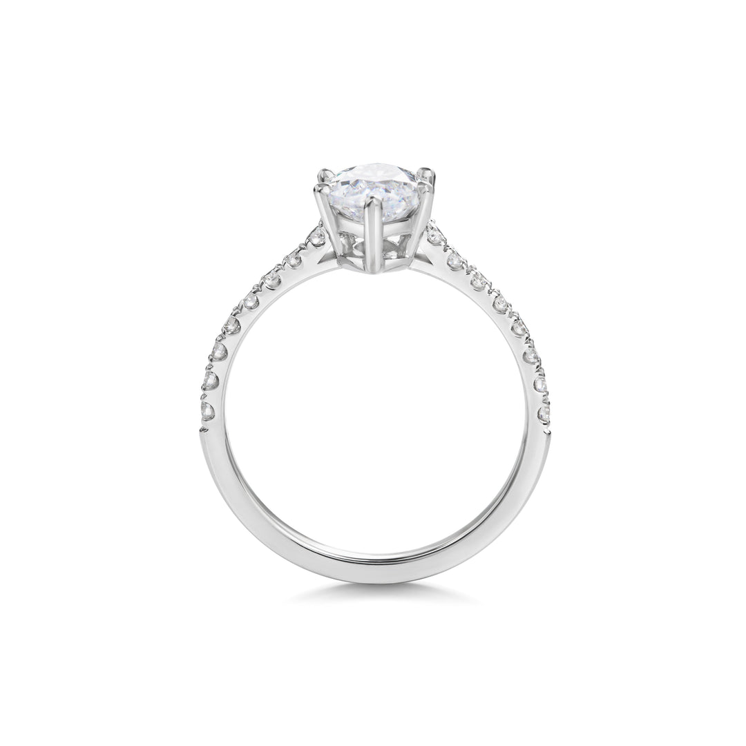 2 ct Marquise  Diamond Engagement Ring With Pave Setting & F- VS1 Clarity
