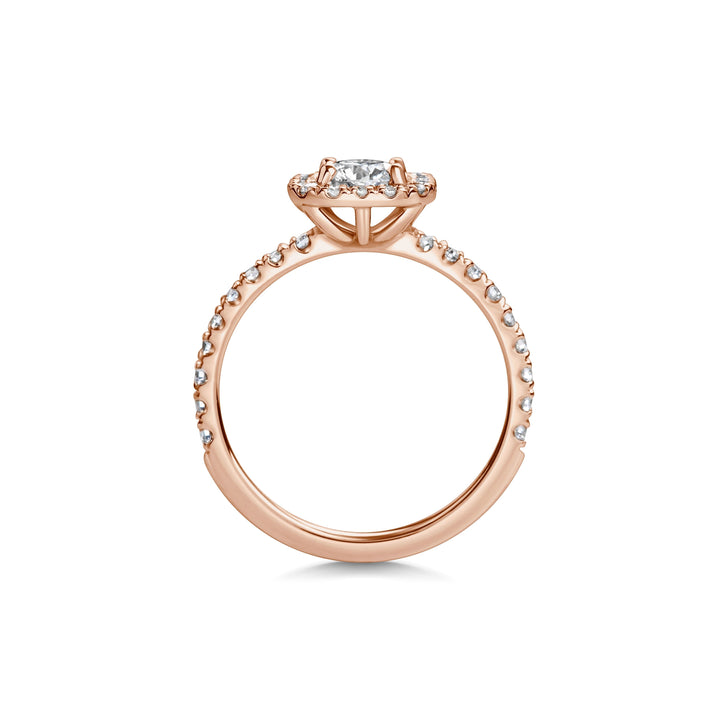 Exquisite 0.6 ct Cushion Lab-Grown Diamond Halo & Pave Engagement Ring in 14K or 18K Solid Gold - IGI Certified, F-Color, VS1 Clarity