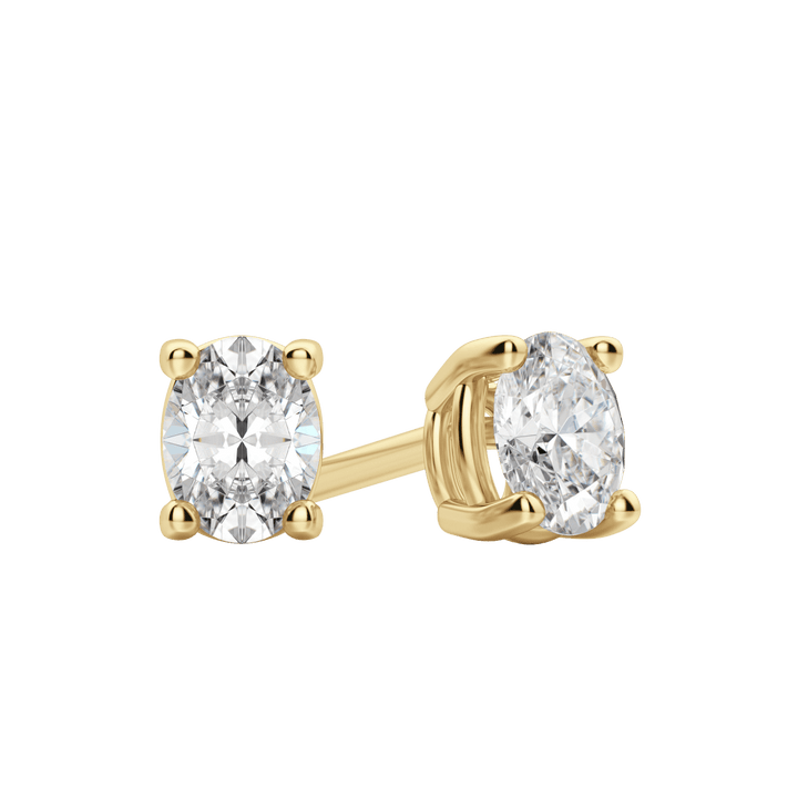 0.50 CT-2.0 CT Oval Solitaire F/VS Lab Grown Diamond Earrings