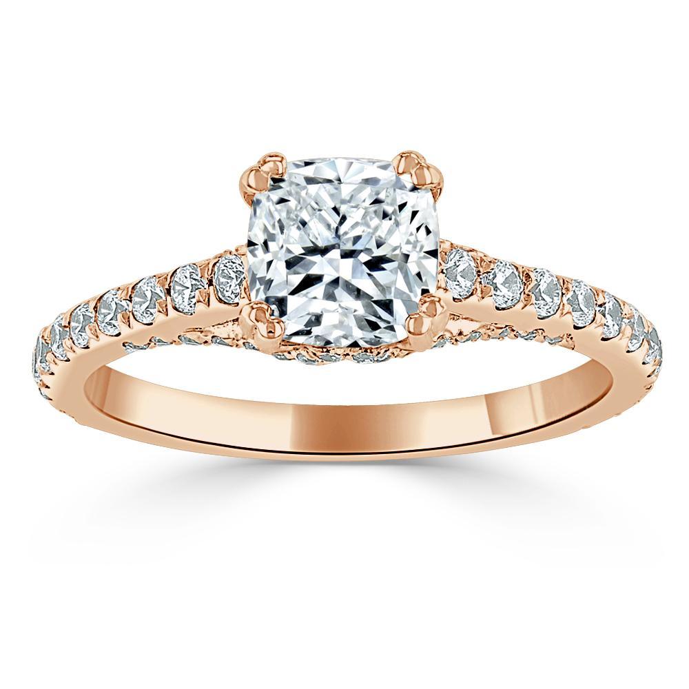 Dazzling Pave Setting on Celestial Elegance Engagement Ring