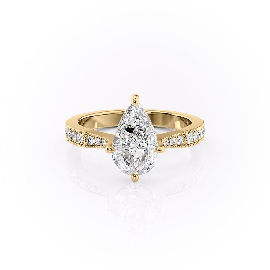 Side View of Moissanite Solitaire Engagement Ring