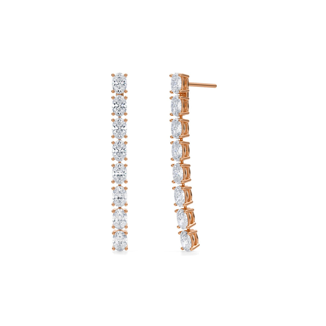 8 Oval Lab Grown Diamond Drop Earrings