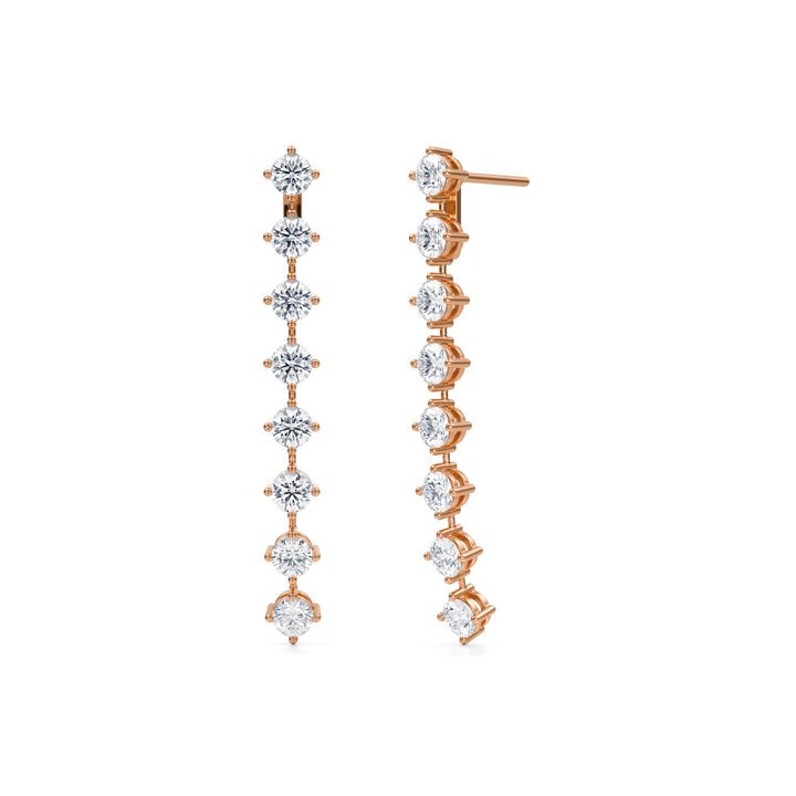 8 Round Lab Grown Diamond Drop Earrings