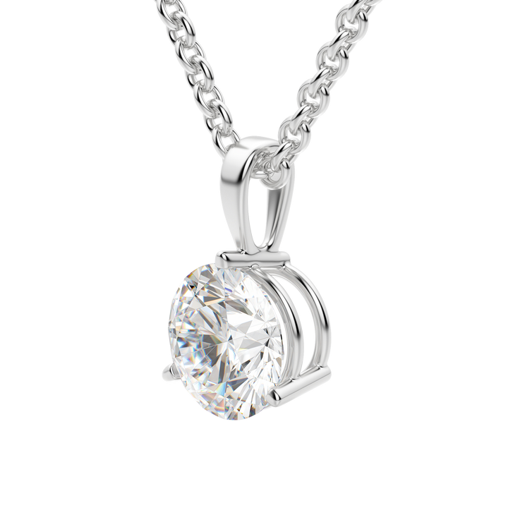 Rose Gold Round Diamond Necklace