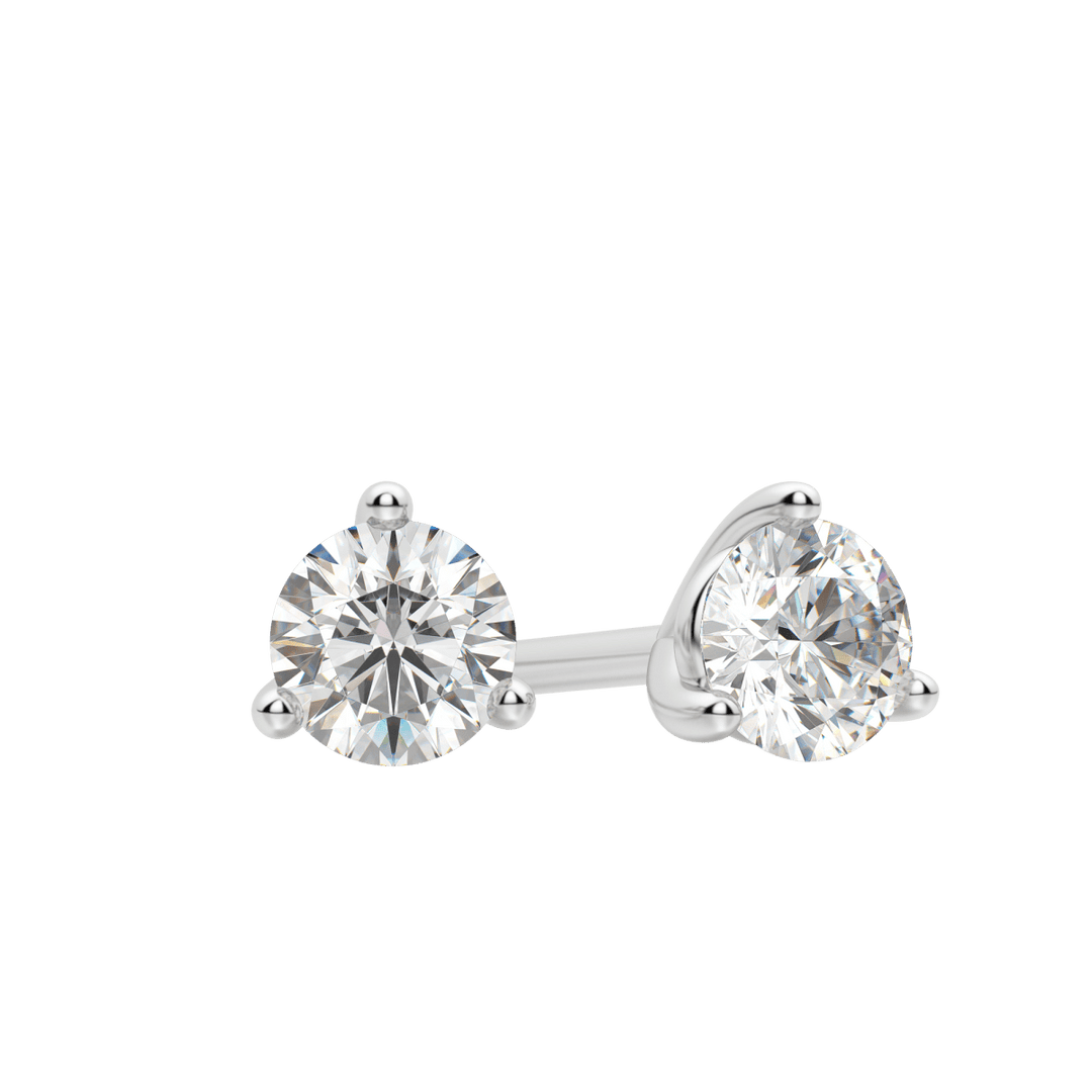 0.50 CT-4.0 CT Round Solitaire F/VS Lab Grown Diamond Earrings
