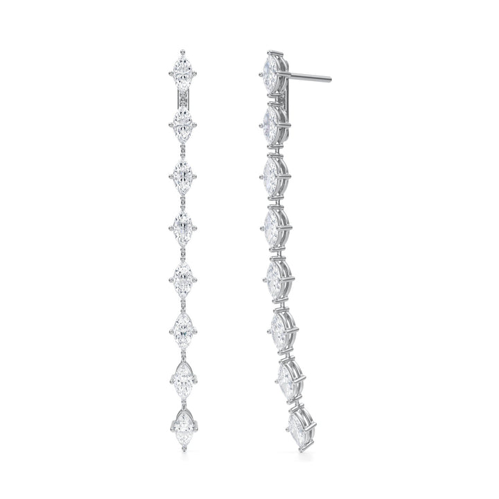 8 Marquise Lab Grown Diamond Drop Earrings