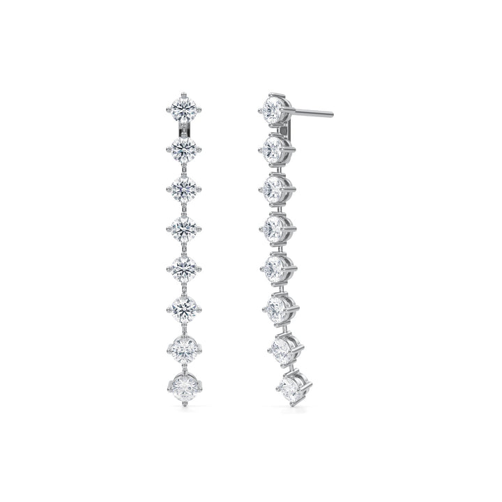 8 Round Lab Grown Diamond Drop Earrings
