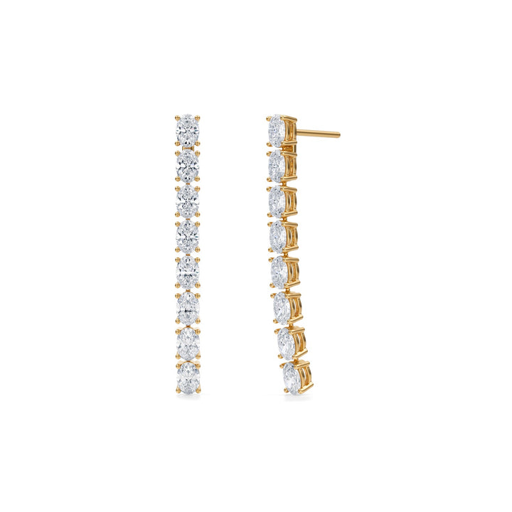 8 Oval Lab Grown Diamond Drop Earrings