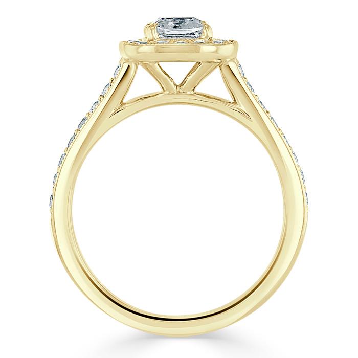 Luxurious Gold Engagement Ring - 10KT, 14KT, 18KT Options