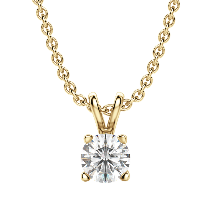 0.25-1.0 CT Round Solitaire F/VS Lab Grown Diamond Necklace