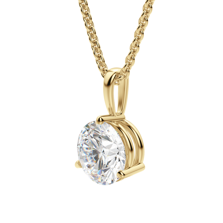 0.25 CT- 1.50 CT Round Solitaire F/VS Lab Grown Diamond Necklace